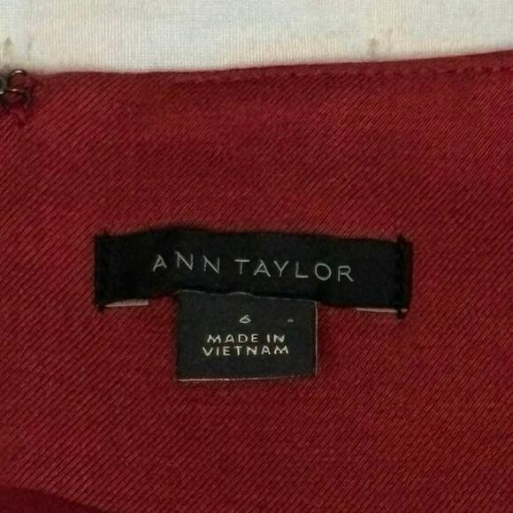 Ann Taylor Classic Sleeveless Sheath Dress Women's 6 | Rust | Wool Blend | EUC - Picture 5 of 9